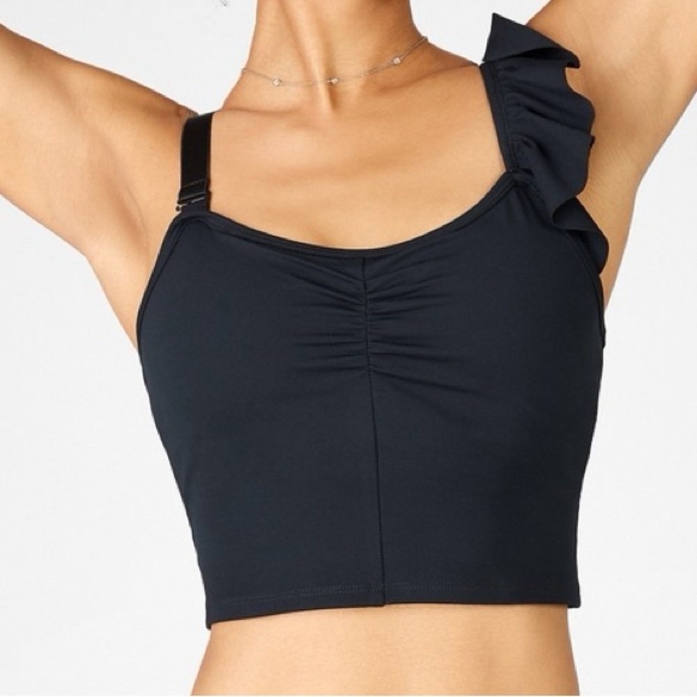NWT Fabletics cropped black top